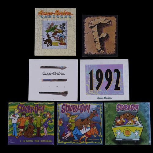 Lot # 124: Set of Five Hanna-Barbera Calendars and Two Books