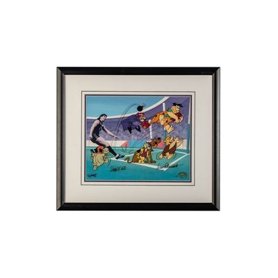 Lot # 140: Framed and Signed "Fred's Big Mark" Limited Edition Cel featuring Stephen Kernahan HC #1/2