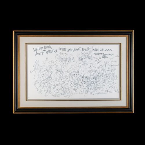 Lot # 145: Framed and Signed William Hanna and Joe Barbera
Lifetime Achievement Tribute Limited Edition Lithograph #10/15