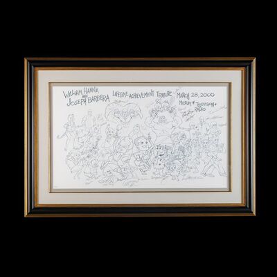 Lot # 145: Framed and Signed William Hanna and Joe Barbera
Lifetime Achievement Tribute Limited Edition Lithograph #10/15