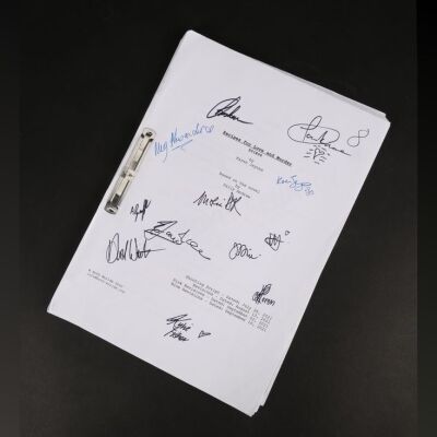 Lot #22 - RECIPES FOR LOVE AND MURDER (T.V. SERIES, 2022 -) - Maria Doyle Kennedy's Cast Autographed Script Episode 108 'Pomegranate Juice and Vodka'