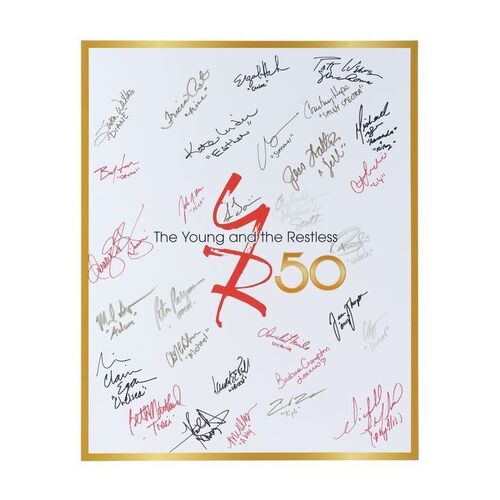 Lot #1: Main Cast-Autographed 50th Anniversary Poster