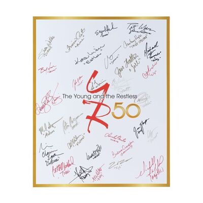 Lot #1: Main Cast-Autographed 50th Anniversary Poster