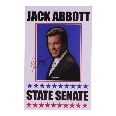 Lot #11: Jack Abbott's (as played by Peter Bergman) Signed Senate Campaign Poster