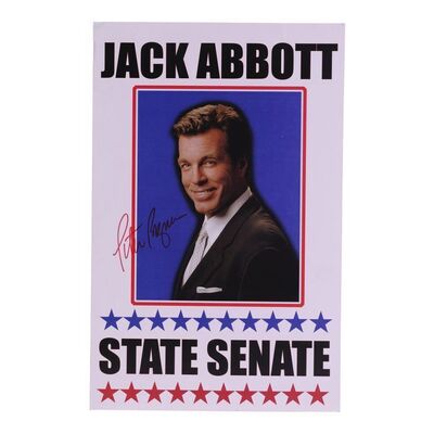 Lot #11: Jack Abbott's (as played by Peter Bergman) Signed Senate Campaign Poster