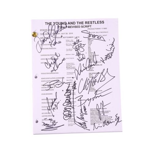 Lot #12: Main Cast-Signed Episode 11,000 Script