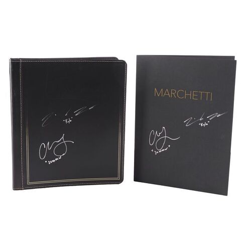 Lot #17: Michael Mealor and Alison Lanier-Signed Marchetti Binder and Folder