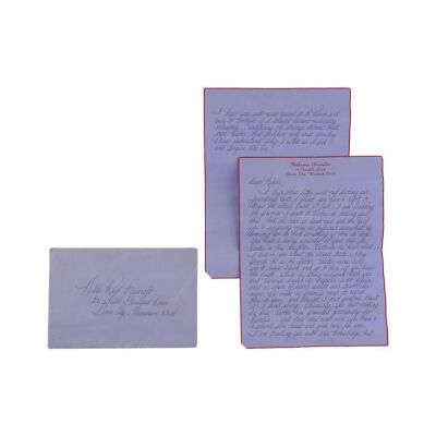 Lot #21: Katherine Chancellor's (as played by Jeanne Cooper) Handwritten Note to Nikki Bancroft (as played by Melody Thomas Scott)