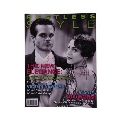 Lot #27: Kevin Fisher (as played by Greg Rikaart) and Chloe Mitchell's (as played by Elizabeth Hendrickson) Signed Restless Style Magazine Cover