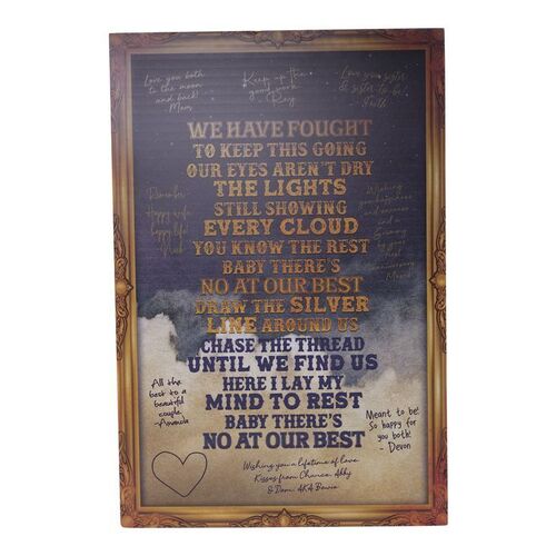 Lot #34: Tessa Porter's (as played by Cait Fairbanks) Main Character-Signed Album Listening Party Poster