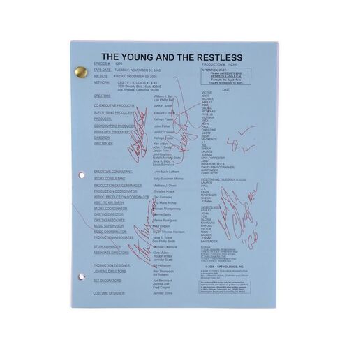 Lot #35: Cast-Signed Episode 8,279 "Likey" Wedding Script