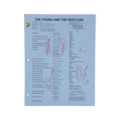 Lot #35: Cast-Signed Episode 8,279 "Likey" Wedding Script