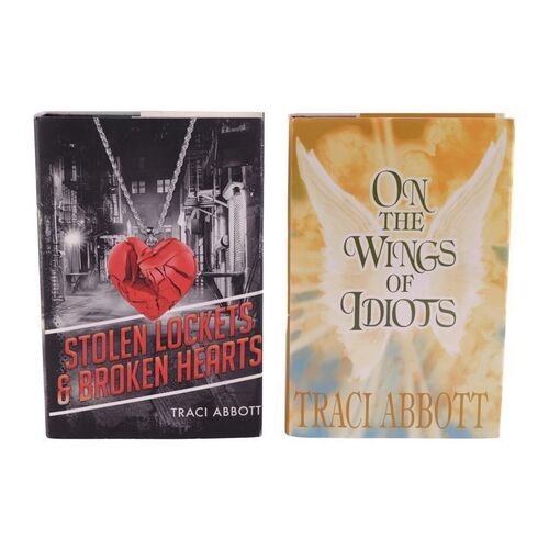 Lot #38: Traci Abbott's (as played by Beth Maitland) Signed "Stolen Lockets & Broken Hearts" and "On The Wings of Idiots" Books