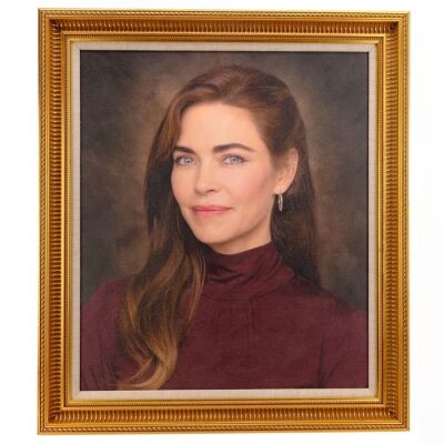 Lot #45: Victoria Newman's (as played by Amelia Heinle) Framed Signed Production-Made Replica Portrait