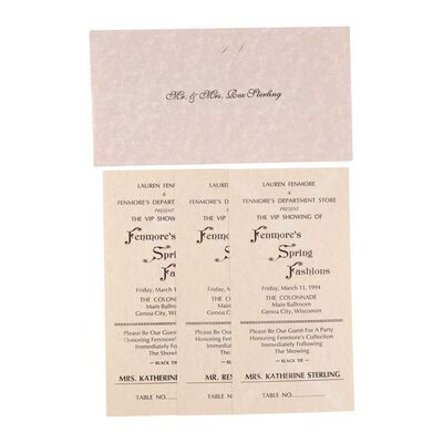Lot #47: Katherine (as played by Jeanne Cooper) and Rex Sterling's (as played by Quinn Redeker) Fenmore's Spring Fashion Event Tickets