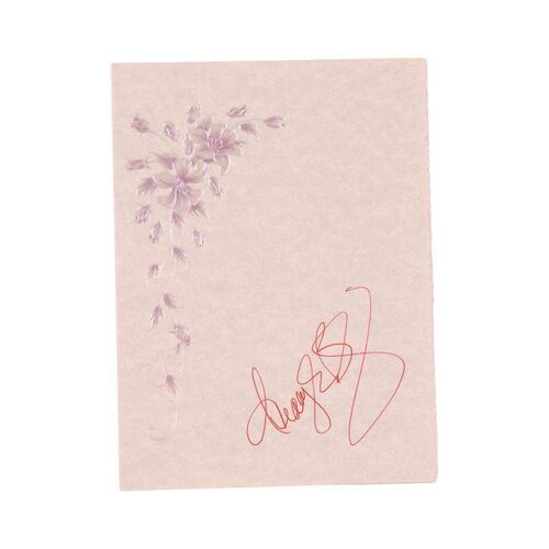 Lot #67: Lauren Fenmore (as played by Tracey Bregman) and Dr. Scott Grainger's (as played by Peter Barton) Signed Wedding Invitation