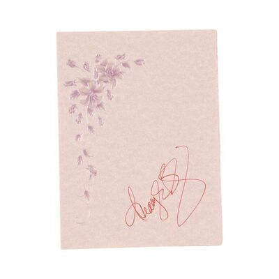 Lot #67: Lauren Fenmore (as played by Tracey Bregman) and Dr. Scott Grainger's (as played by Peter Barton) Signed Wedding Invitation