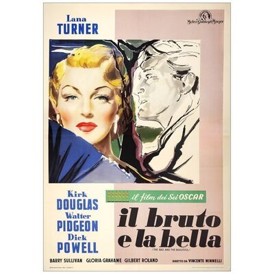 Lot # 6: THE BAD AND THE BEAUTIFUL - Italian 4-Fogli (55" x 78"); Very Fine+ on Linen
