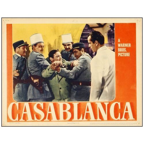 Lot # 8: CASABLANCA - Lobby Card (11" x 14"); Fine+