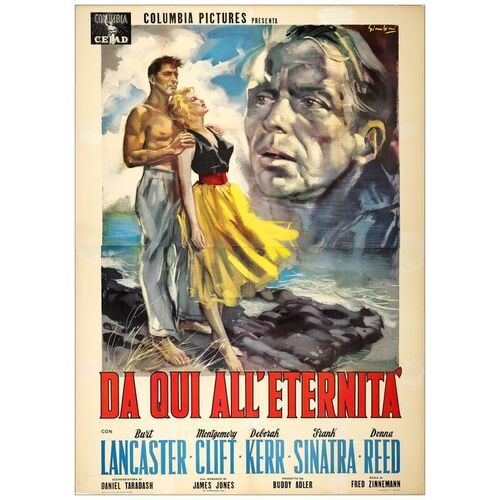 Lot # 9: FROM HERE TO ETERNITY - Italian 4-Fogli (55" x 78"); Fine+ on Linen
