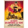 Lot # 11: GONE WITH THE WIND - French Grande (47" x 63"); Very Fine on Linen