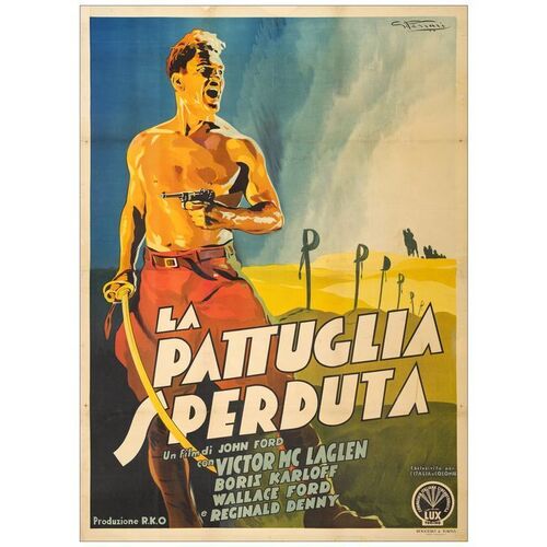 Lot # 18: THE LOST PATROL - Italian 4-Fogli (54" x 75"); Fine on Linen