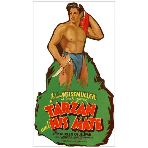 Lot # 20: TARZAN AND HIS MATE - Lobby Hanger (12" High); Fine