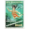 Lot # 21: UNDERWATER! - One-Sheet (27" x 41") Autographed by Jane Russell; Fine+ Folded
