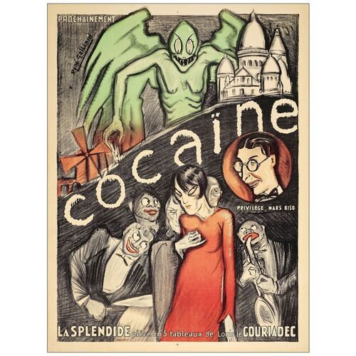 Lot # 24: COCAINE - French Grande (47" x 63"); Very Fine+ on Linen