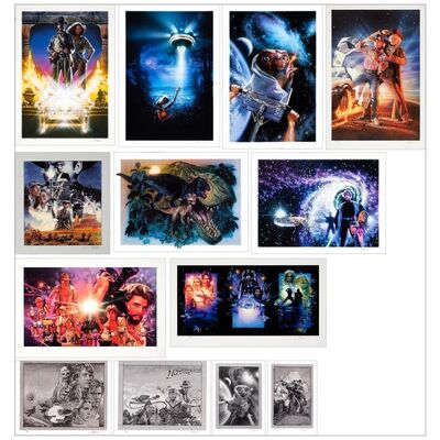 Lot # 32: DREW STRUZAN - Hand-Signed and Numbered Limited-Edition HC Prints (13) Printed on Deckled Edge Paper (Various); Mint