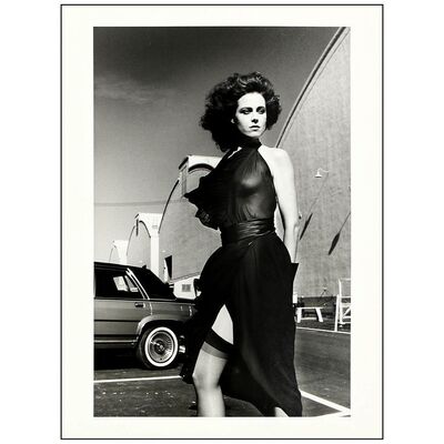 Lot # 42: SIGOURNEY WEAVER - Silver Gelatin Oversized Photo (12" x 16") Autographed on Verso by Helmut Newton; Near Mint