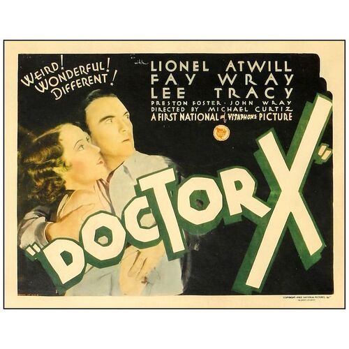 Lot # 48: DOCTOR X - Title Lobby Card (11" x 14"); Very Good- on Paper