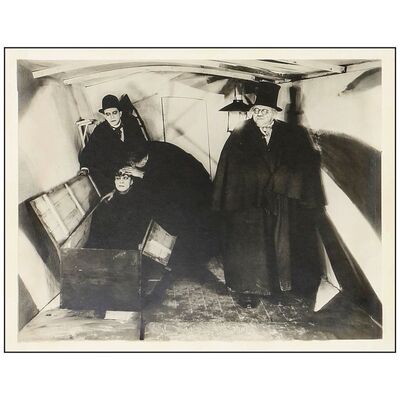 Lot # 61: THE CABINET OF DR. CALIGARI - Vintage Double Weight Photo (11" x 14"); Very Good+ on Paper