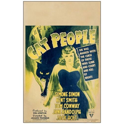 Lot # 62: CAT PEOPLE - Window Card (14" x 22"); Fine+ on Card Stock