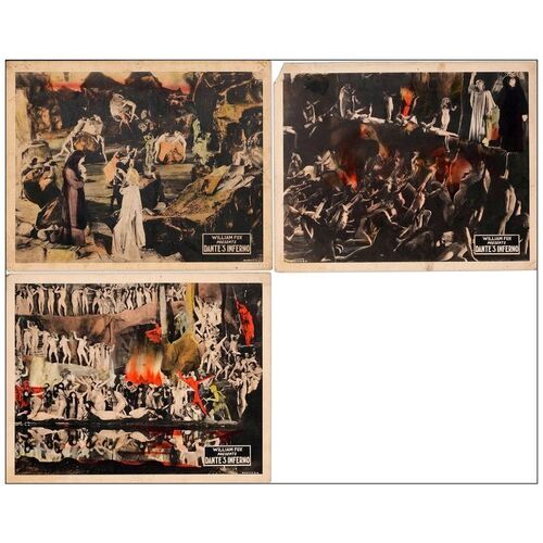 Lot # 64: DANTE'S INFERNO - Lobby Cards (3) (11" x 14"); Fine