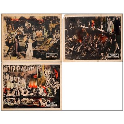 Lot # 64: DANTE'S INFERNO - Lobby Cards (3) (11" x 14"); Fine