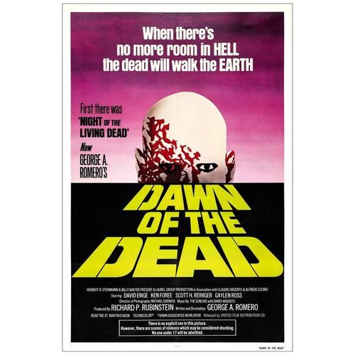 Lot # 65: DAWN OF THE DEAD - One-Sheet (27" x 41"); Green Style; Very Fine on Linen