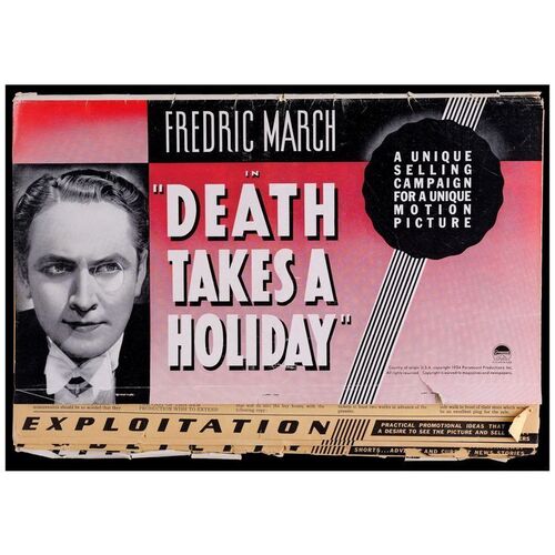 Lot # 66: DEATH TAKES A HOLIDAY - Uncut Pressbook (19 Pages) (12" x 17"); Fine