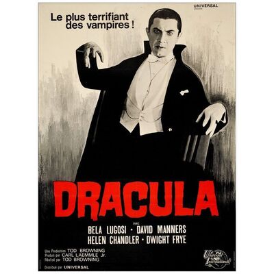 Lot # 71: DRACULA - French Grande (46" x 63"); Very Fine on Linen