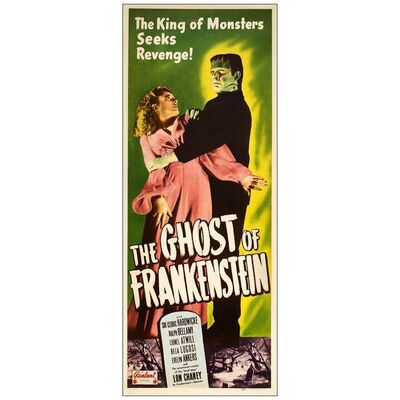 Lot # 74: THE GHOST OF FRANKENSTEIN - Insert (14" x 36"); Very Fine on Paper