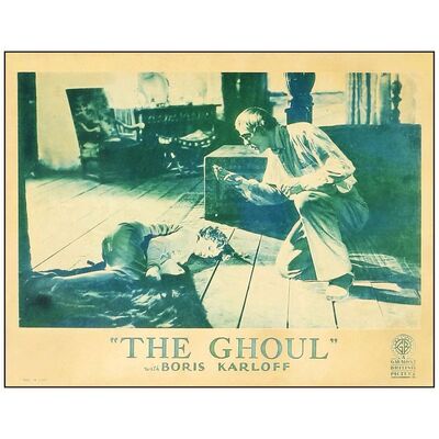 Lot # 75: THE GHOUL - Canadian Lobby Card (11" x 14"); Fine+