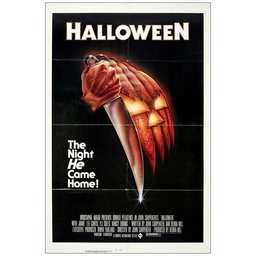 Lot # 76: HALLOWEEN - One-Sheet (27" x 41"); Black Ratings Box Style; Near Mint Folded