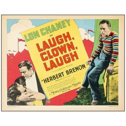 Lot # 86: LAUGH, CLOWN, LAUGH - Title Lobby Card (11" x 14"); From the Woodhall Collection; Very Fine+