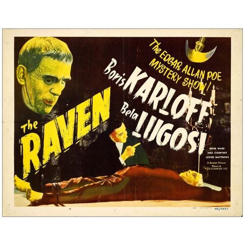 Lot # 97: THE RAVEN - Half Sheet (22" x 28"); Very Fine- Folded