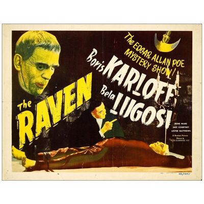 Lot # 97: THE RAVEN - Half Sheet (22" x 28"); Very Fine- Folded