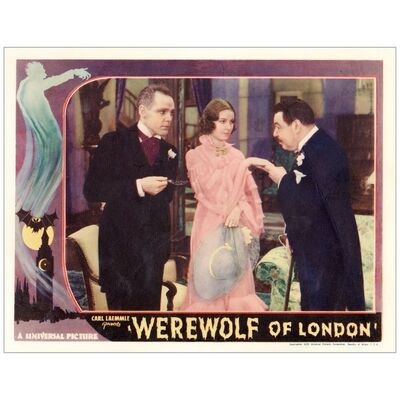 Lot # 107: WEREWOLF OF LONDON - Lobby Card (11" x 14"); Fine- on Paper