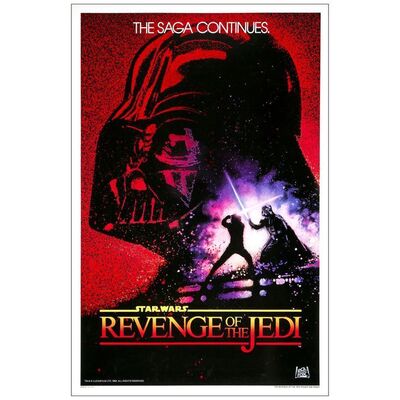 Lot # 114: STAR WARS: EPISODE VI - RETURN OF THE JEDI - One-Sheet (27" x 41"); Advance Undated Style; Near Mint Rolled