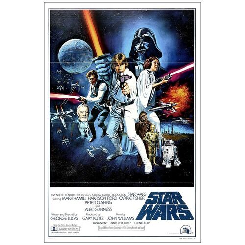 Lot # 119: STAR WARS: EPISODE IV - A NEW HOPE - One-Sheet (27" x 41"); International Style C, Flat Folded; Very Fine+ Folded