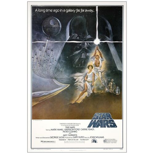 Lot # 122: STAR WARS: EPISODE IV - A NEW HOPE - One-Sheet (27" x 41"); First Printing Style A; Fine+ Rolled