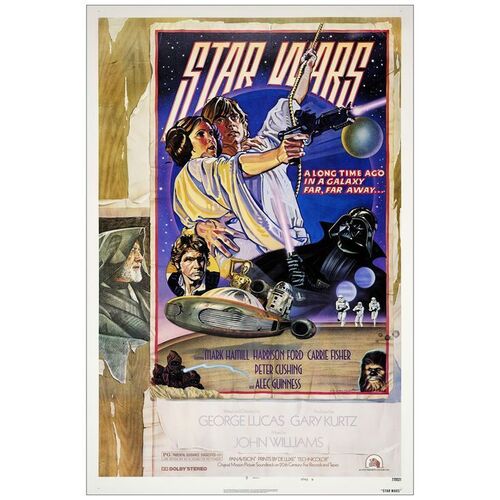 Lot # 123: STAR WARS: EPISODE IV - A NEW HOPE - NSS ROLLED One-Sheet (27" x 41"); Style D; Very Fine- on Linen